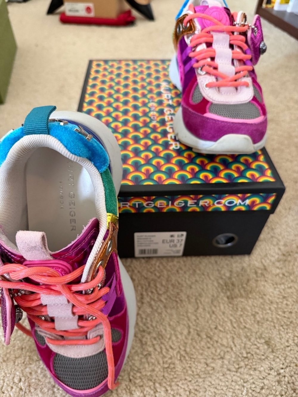 Multicolor Pink & Gray Women's Fashion Sneakers